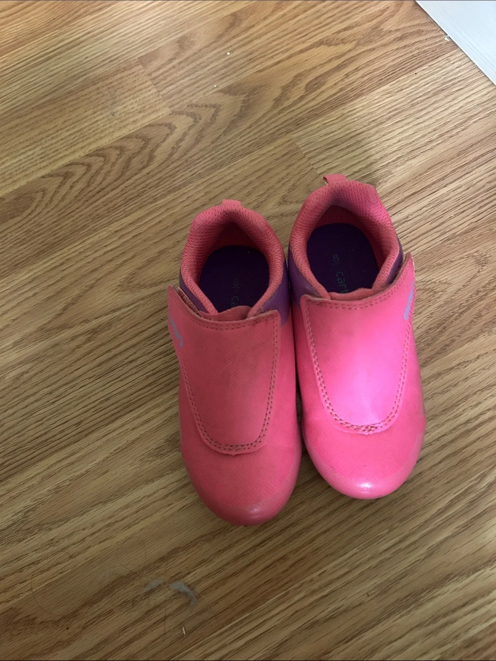 Carter's Pink and Purple Kids Soccer Cleats - Slip-On Sneakers